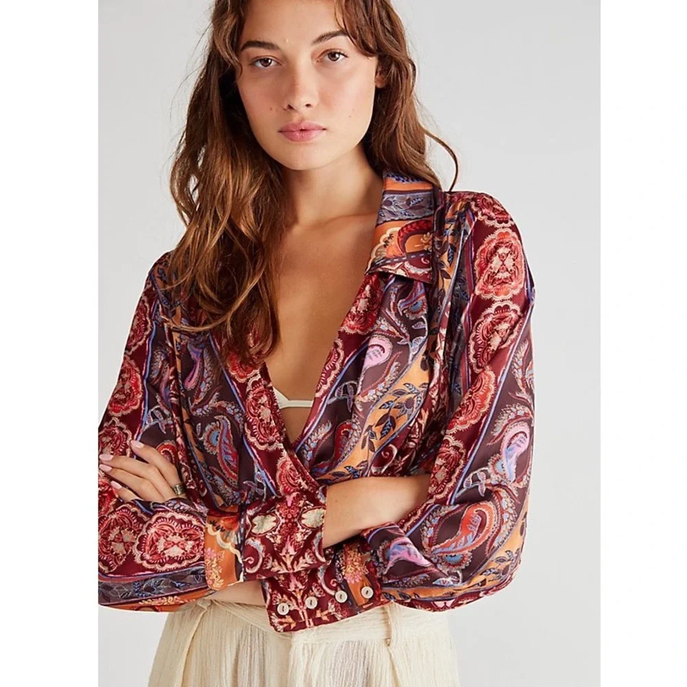 Free People Lana Printed Top - Picture 1 of 10